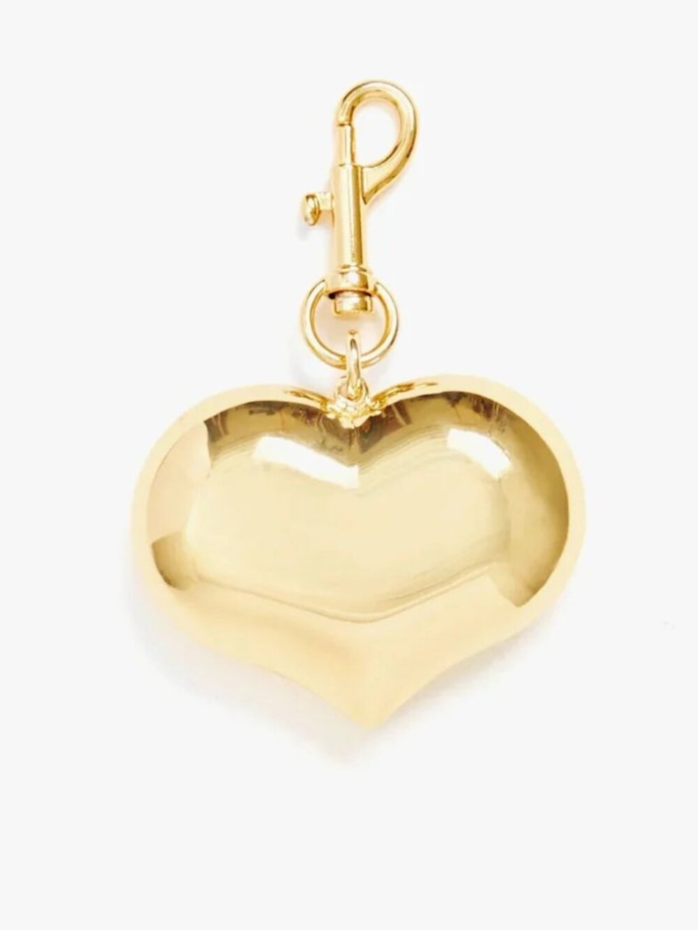 Clare V. Grande Mylar Heart Fob - Gold